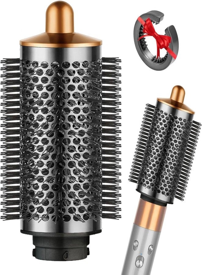SWAZVAC Round Volumizing Brush for Dyson Airwrap, Large Oval Volumizer (Gold) - Image 1